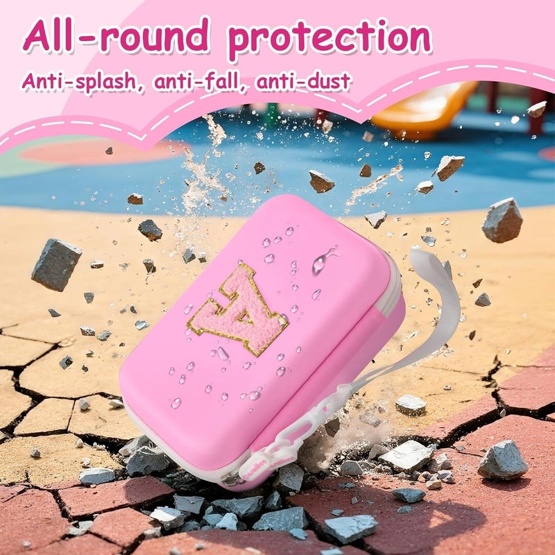 casmilee Label Maker Case for Memoking T02 Mini Printer Print Pods/ for Phomemo M02 Sticker Printer/ M02S/ M02 Pro/ for Nelko PM230 with Album to Hold 56 Sticker Papers, Portable Travel Storage Holder (Pink) - Image 5